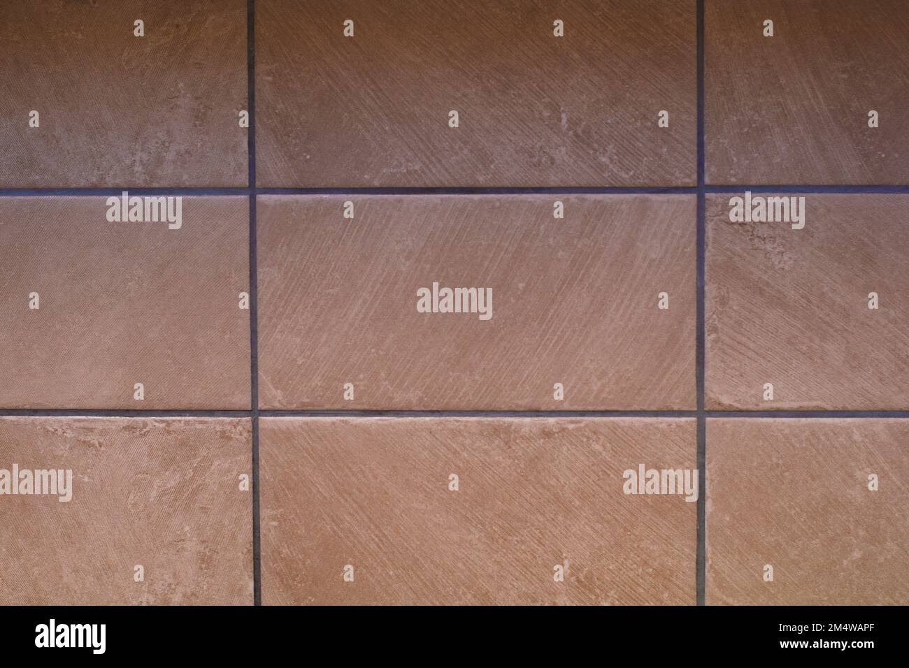 Texture of brown tile with dark grout joints Stock Photo Alamy