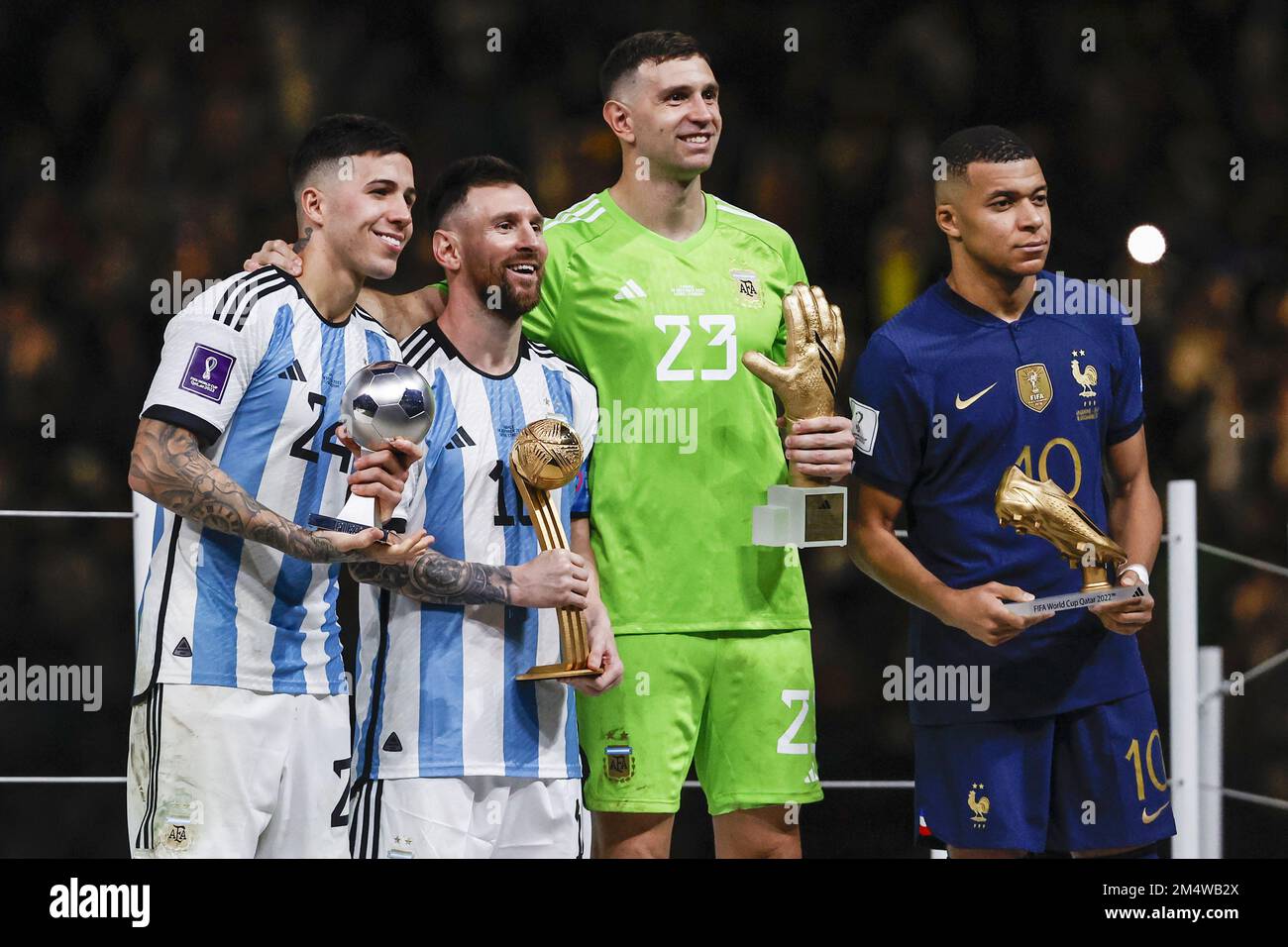 AL DAAYEN (LR) best young player at the FIFA World Cup Qatar 2022