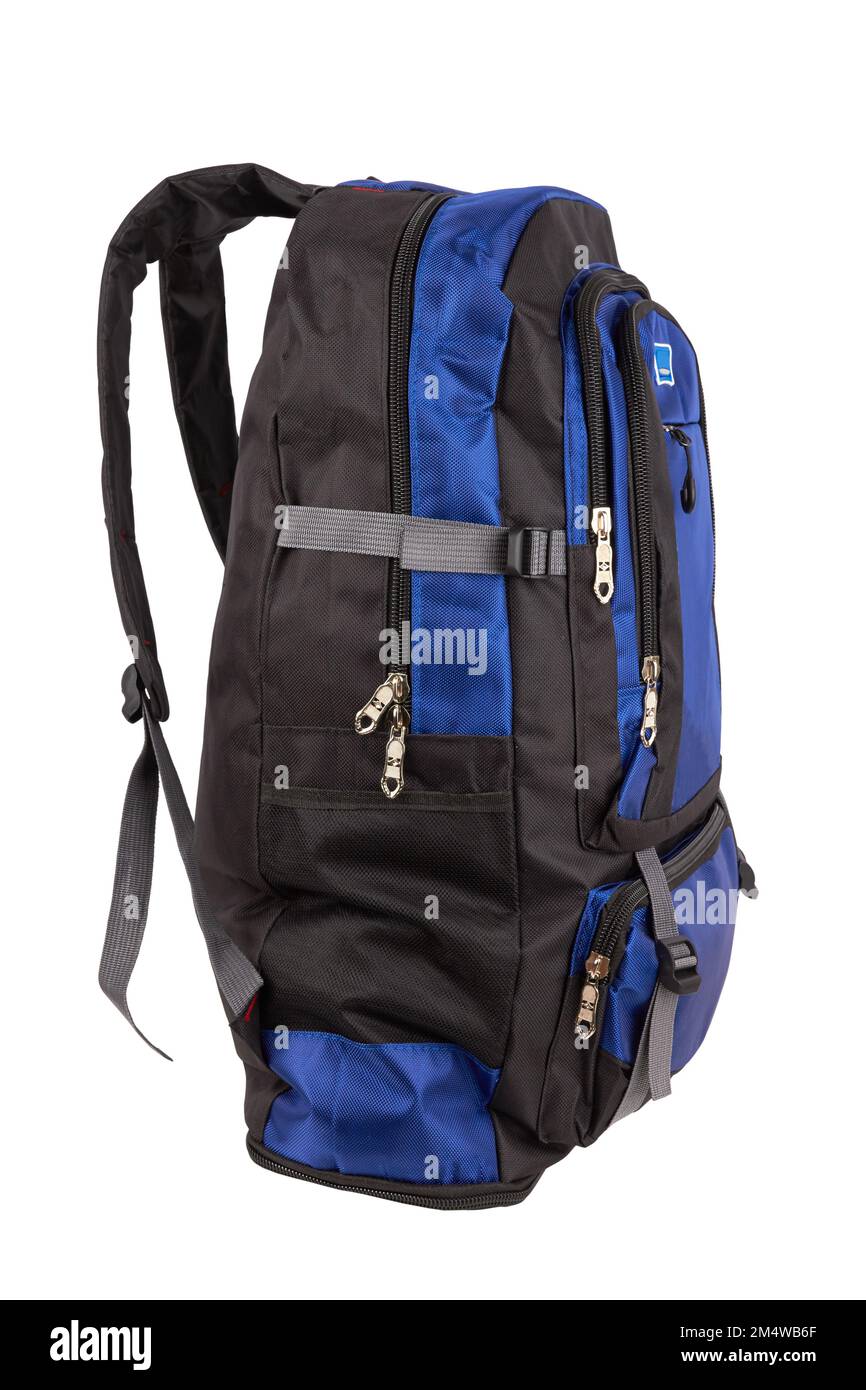 Big backpack for travel isolate on a white background Stock Photo