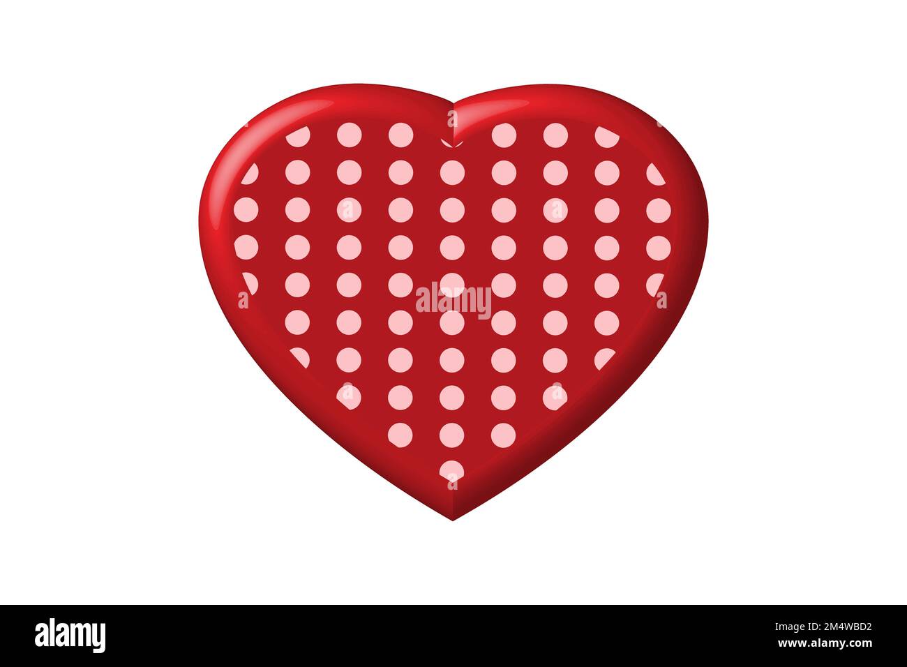 Valentine's Day symbol illustration, heart shape 3d effect. great for ...