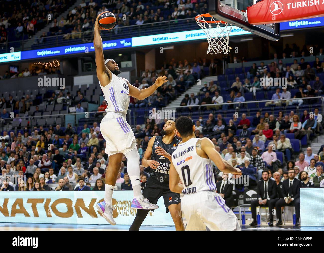 22th December 2022; Wizink Center; Madrid; Spain; Turkish Airlines Euroleague Basketball; Real