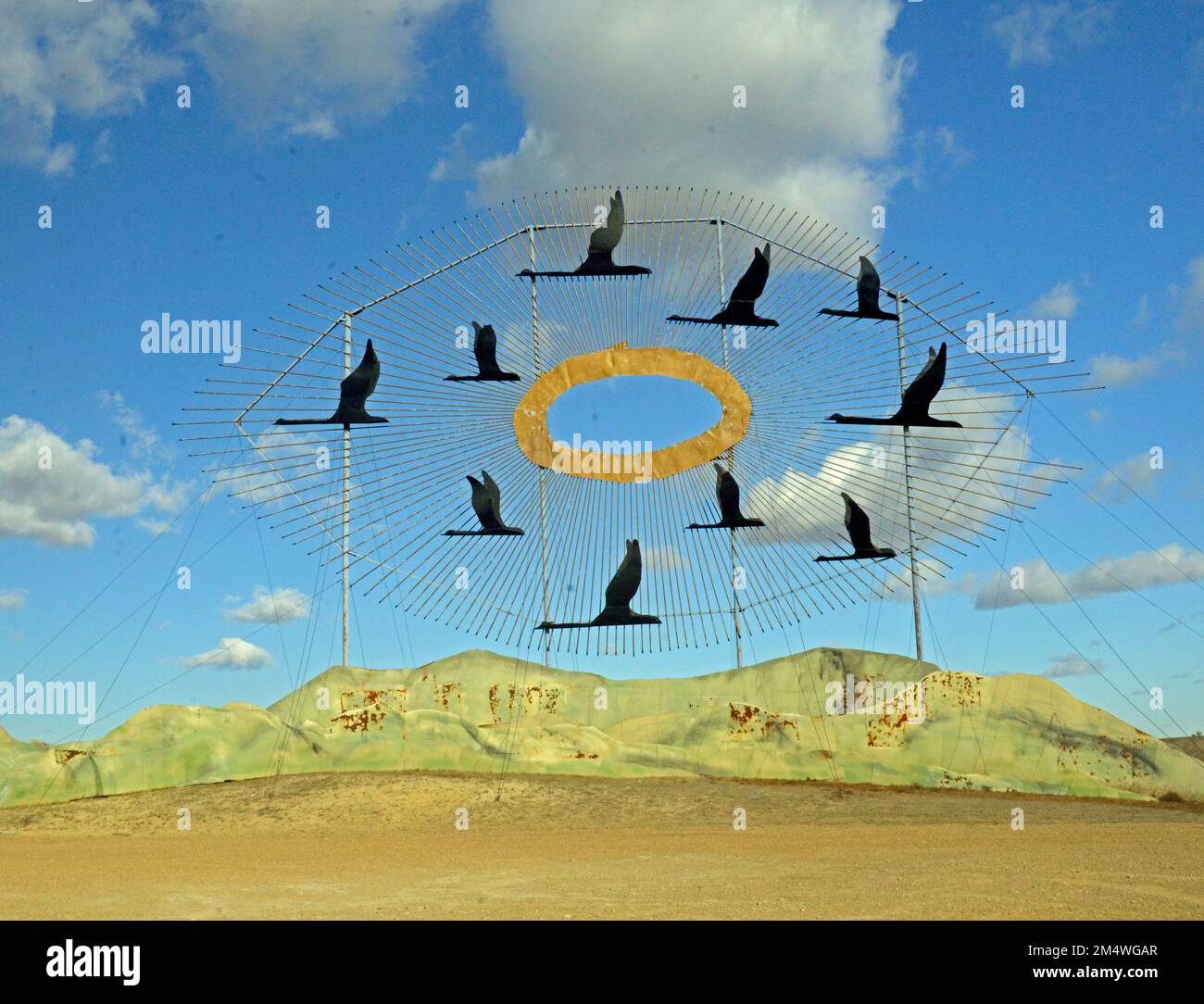 Enchanted Highway Sculptures in Regent North Dakota Stock Photo Alamy