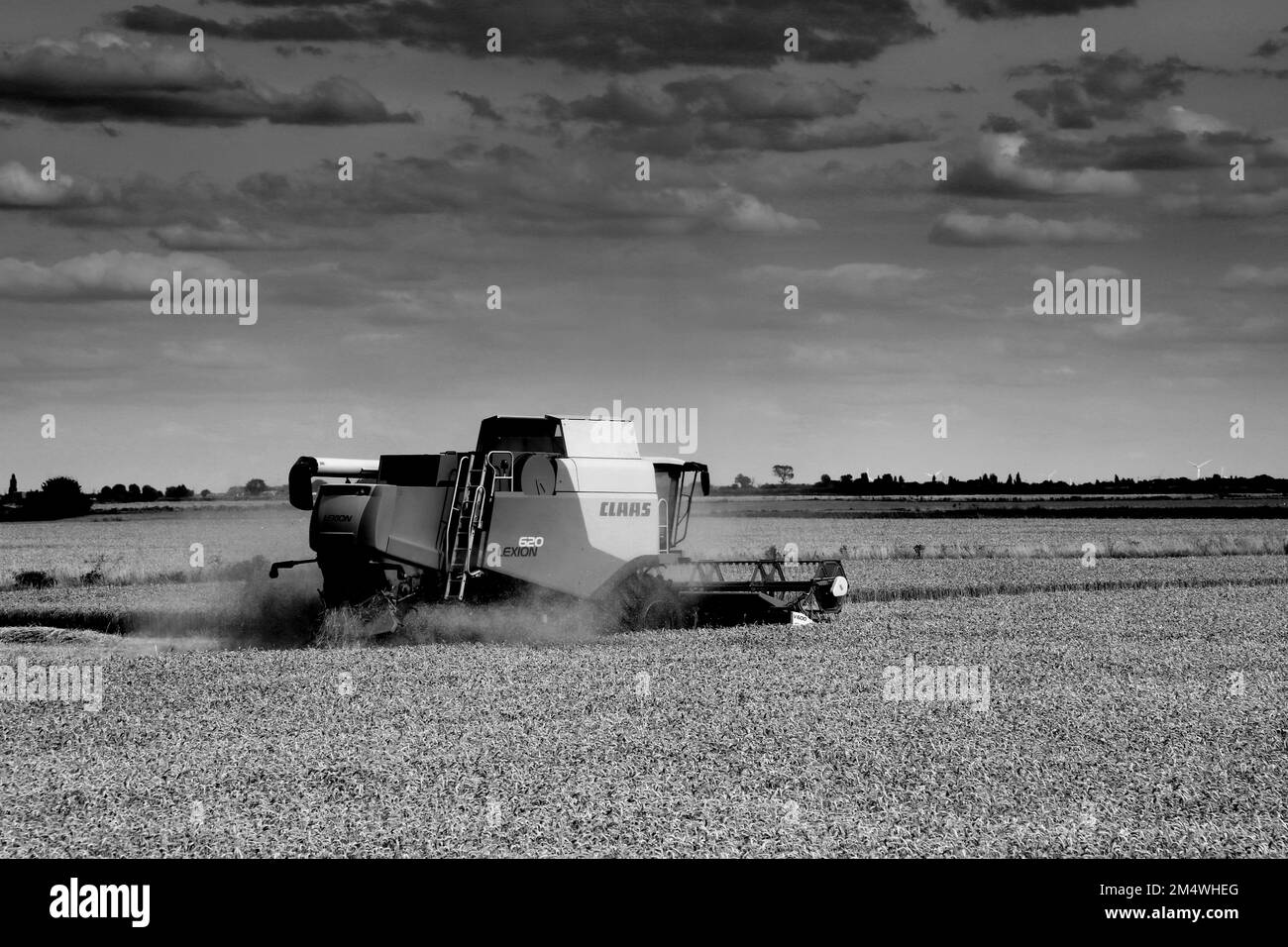 Claas combine harvester Black and White Stock Photos & Images Alamy