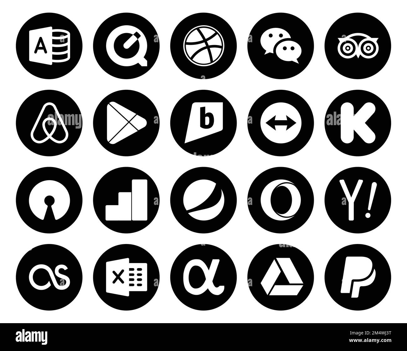 20 Social Media Icon Pack Including yahoo. pepsi. google play. google analytics. kickstarter