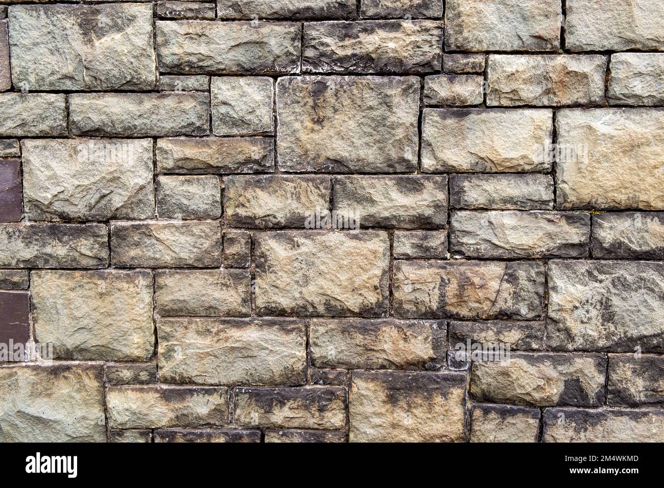 Old dressed stone industrial building wall full frame texture ...