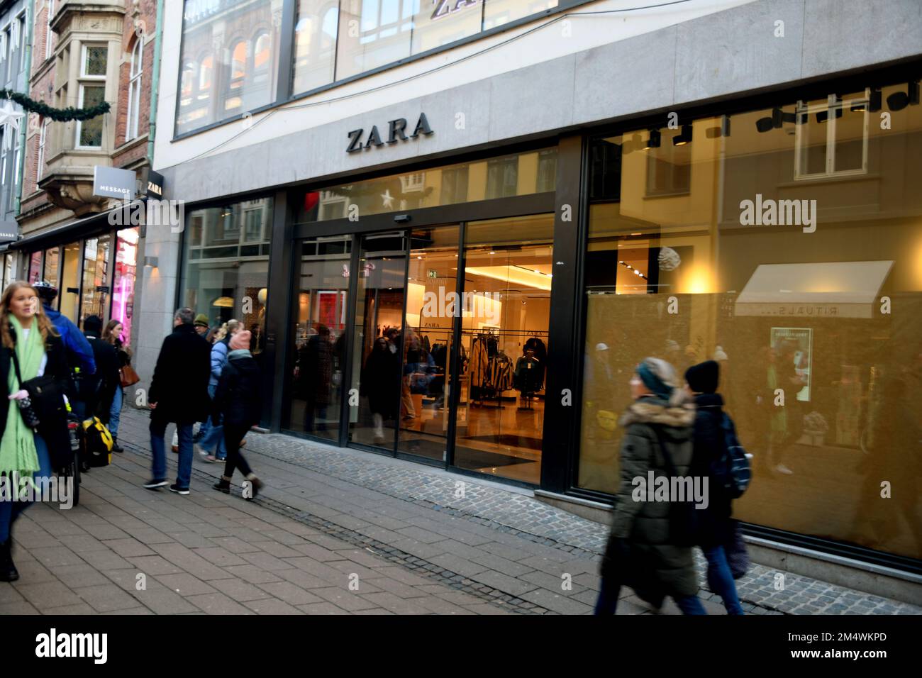 Copenhagen/Denmark/23 December 2022/Spanish retail store Zara on ...