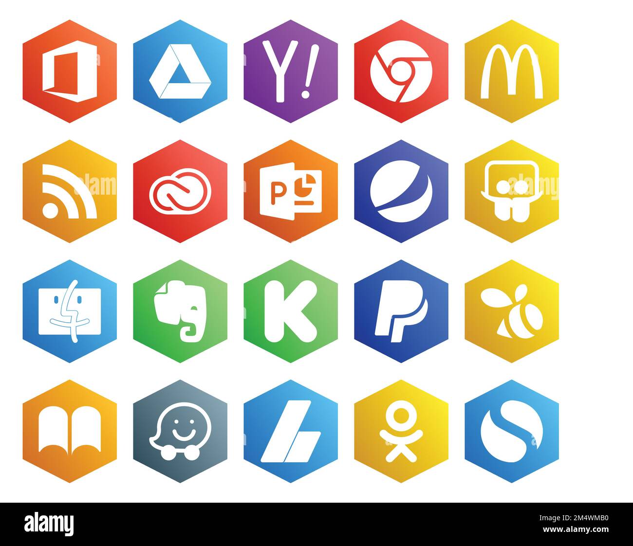 20 Social Media Icon Pack Including swarm. kickstarter. cc. evernote ...