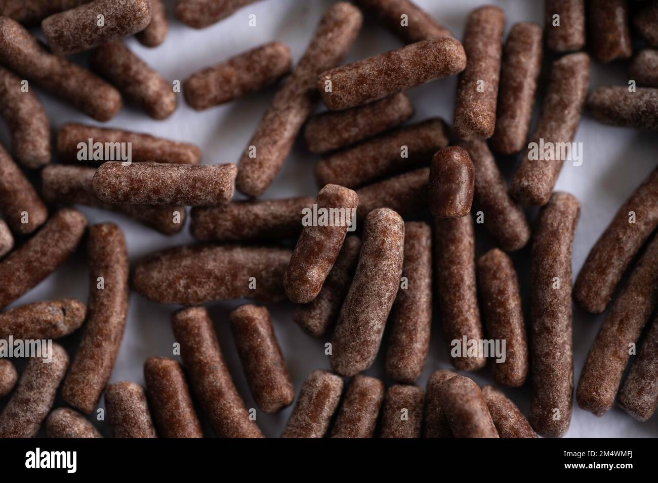 Black chocolate sprinkles (in Dutch hagelslag or chocoladehagelslag