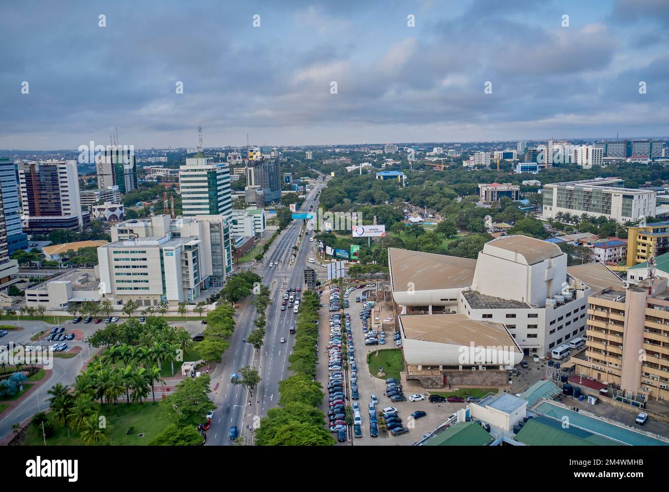 Accra ghana skyline hires stock photography