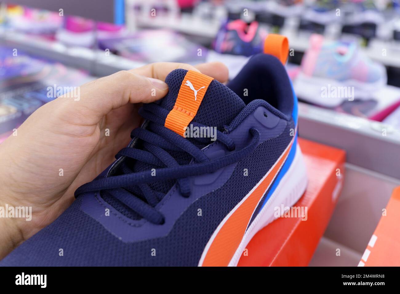 Puma badged running shoes, trainers, sneakers, maybe fake, for sale in the  Grand Bazaar, Istanbul, Turkey. DSC 7056 Stock Photo - Alamy