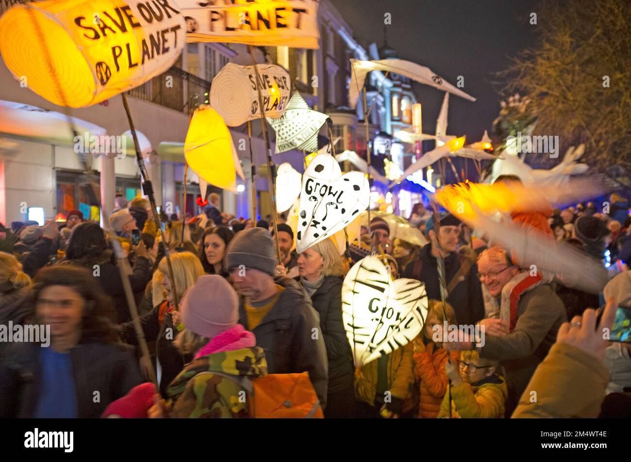 The Burning the Clocks parade in Brighton Stock Photo Alamy