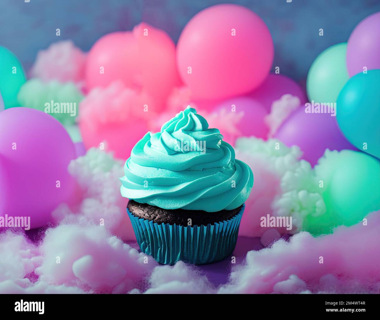 Various colored cupcakes with decorations, cupcake party, birthday party, cupcake tower, cupcake