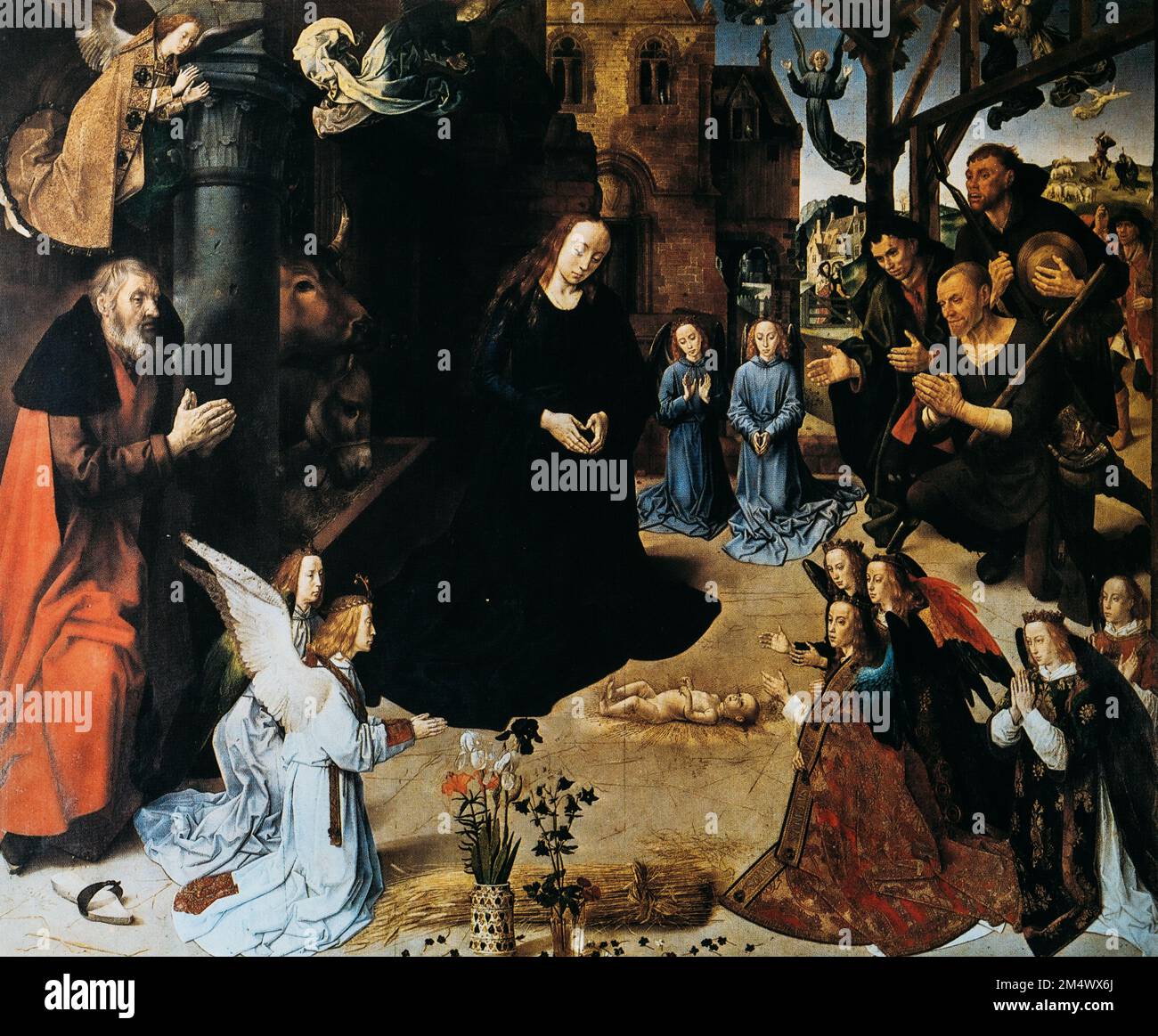 Hugo Van Der Goes, The Portinari Altarpiece Or Portinari Triptych Is An Oil On Wood Triptych. Hugo Van Der Goes Was One Of Most Significant And Stock Photo