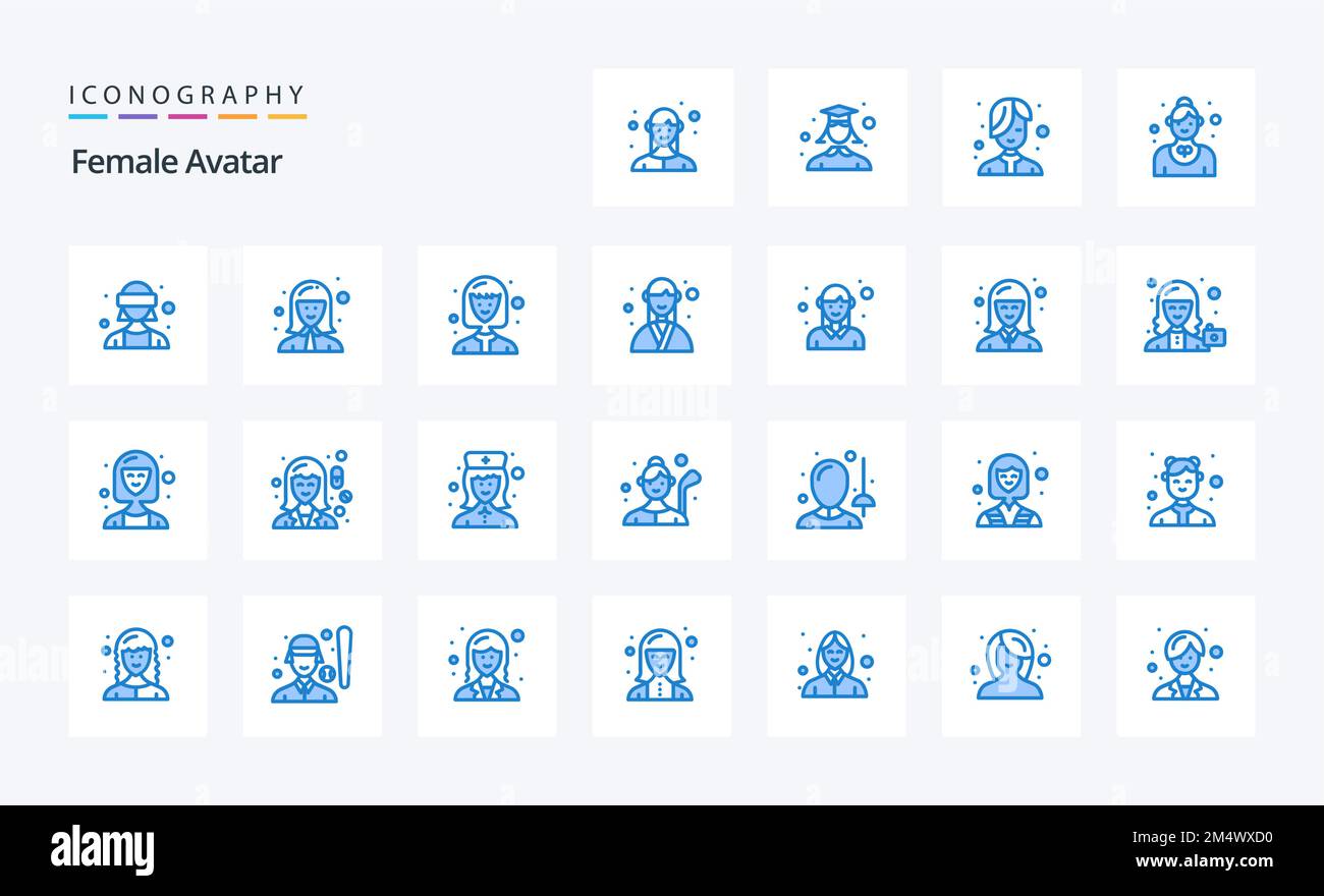 Avatar user icon set. Flat illustration of 25 avatar user vector icons for  web Stock Vector Image & Art - Alamy