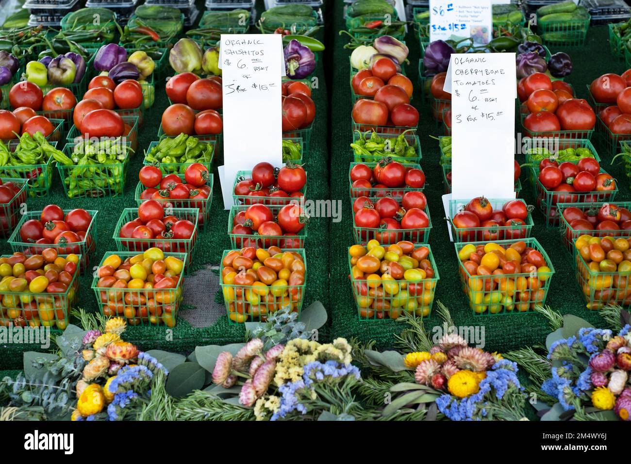 Seen at a farmer's market in Los Angeles, California, USA. Stock Photo
