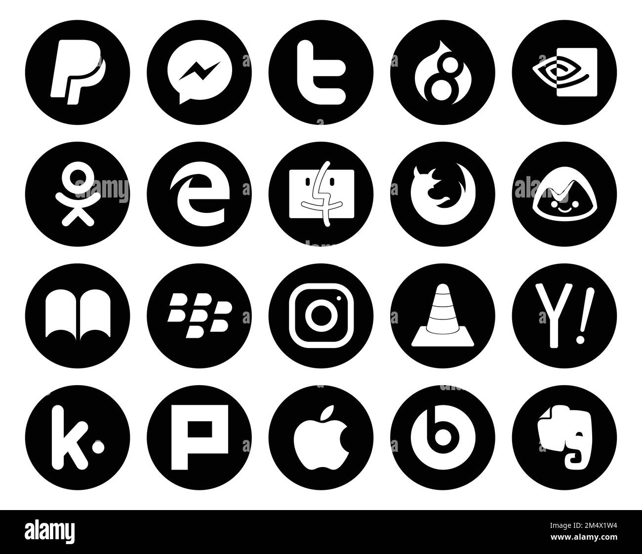 20 Social Media Icon Pack Including player. vlc. finder. instagram