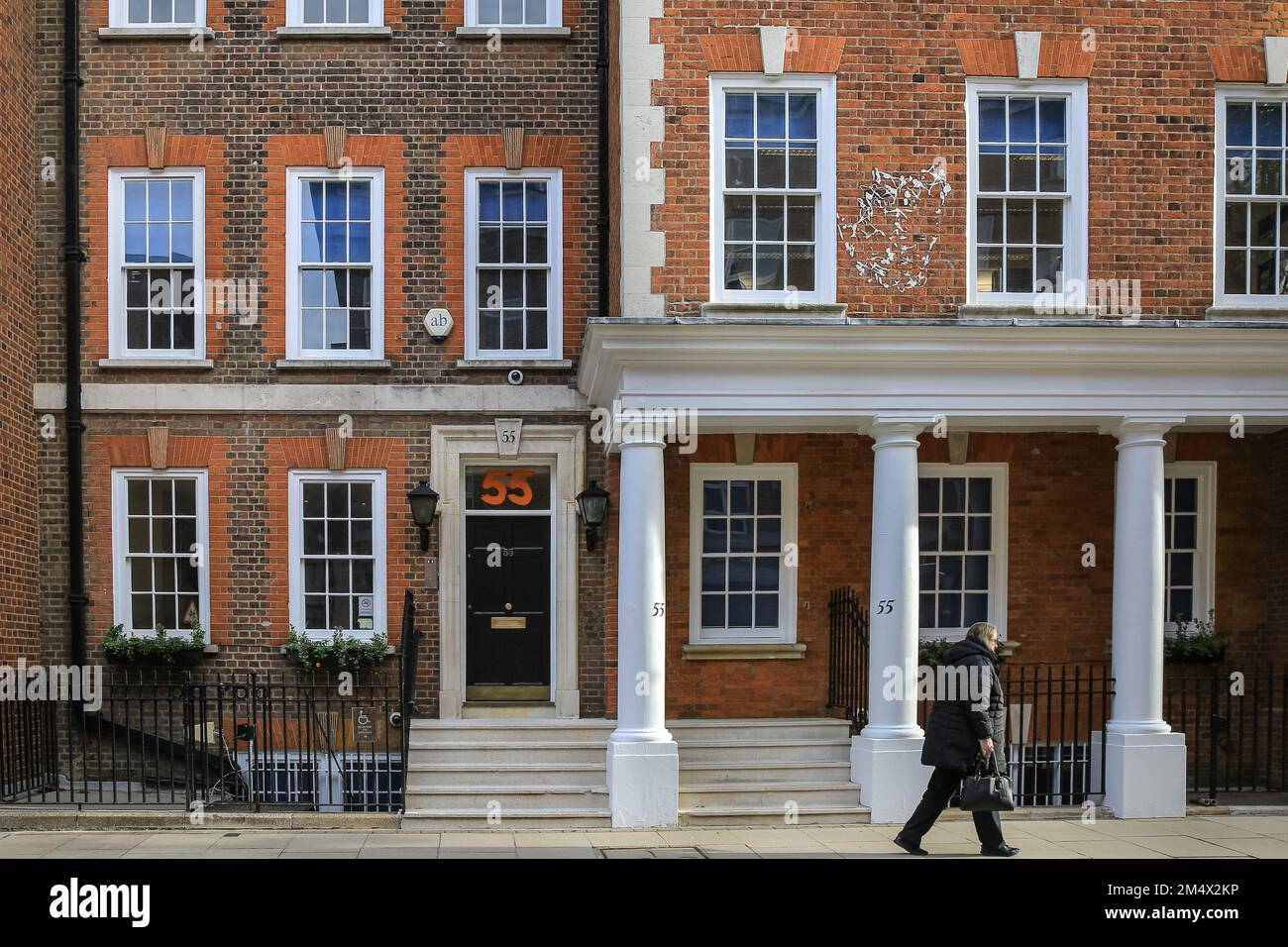 55 Tufton Street, exterior view of town house building housing