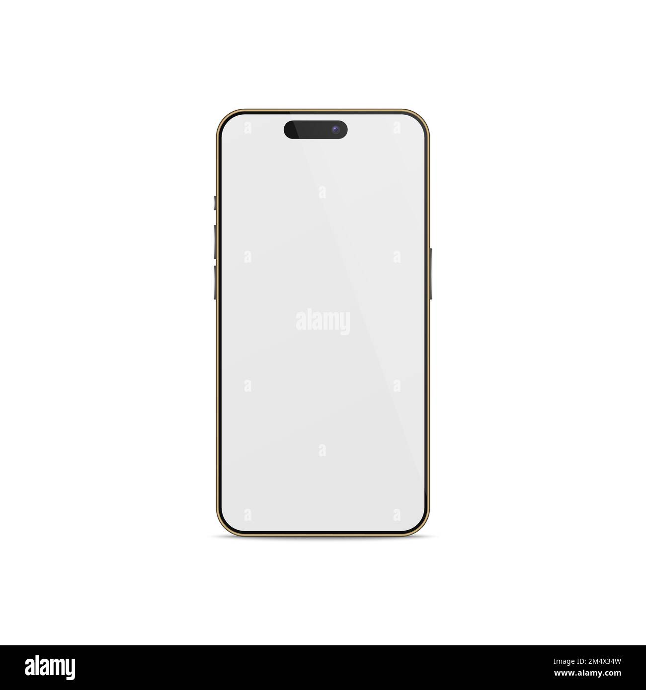 Vector 3d Realistic Black Modern Smartphone Design Template Closeup ...