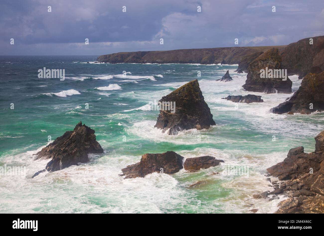 Bedruthan Steps North Cornwall Stock Photo