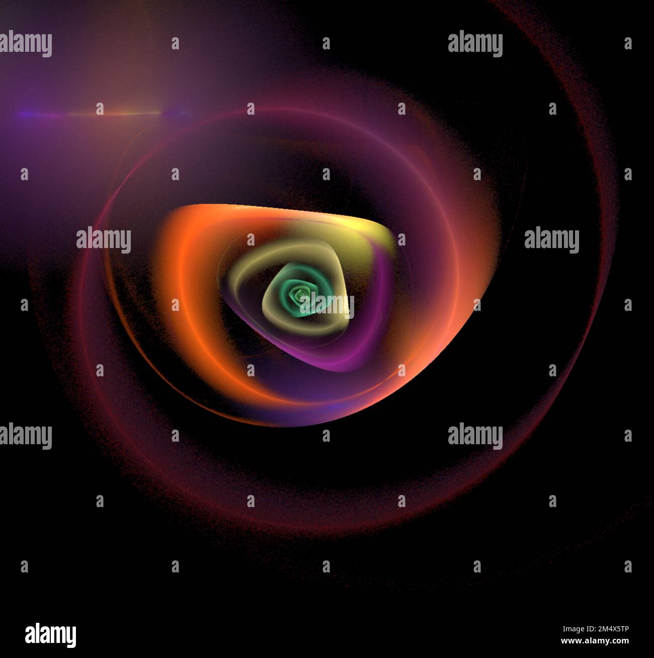 bright multicolor abstract pattern on black, color digital graphics ...