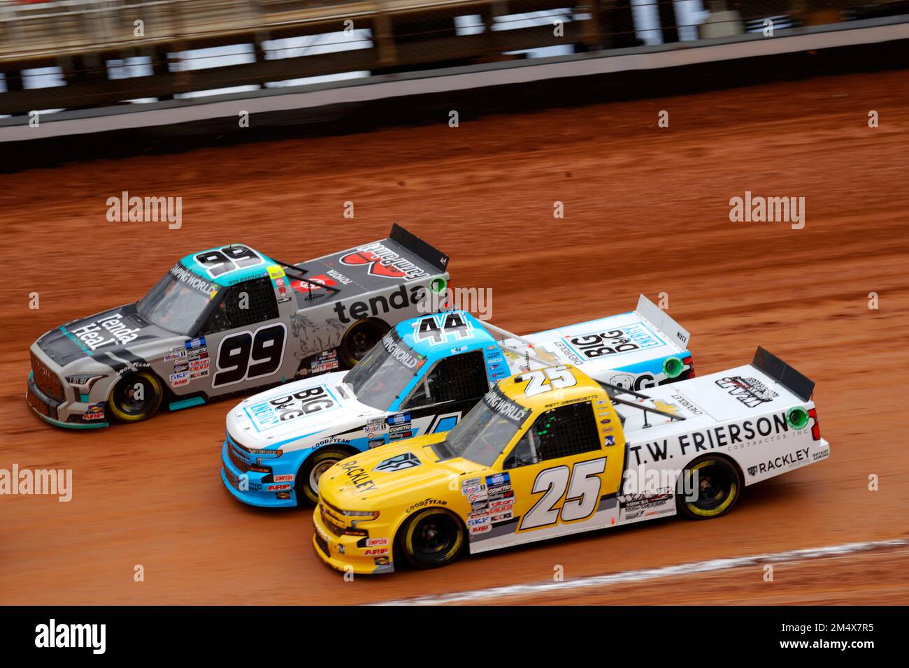 Bristol, TN, USA. 16th Apr, 2022. Niece Motorsports takes to the track to qualify for the Pinty's Truck Race on Dirt at Bristol Motor Speedway in Bristol, TN. Credit: csm/Alamy Live News Stock Photo