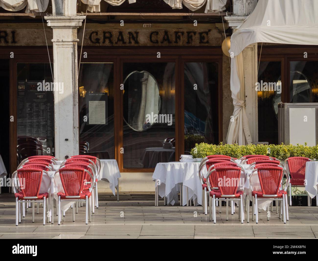 Cafe, St Marks Square, Venice, Italy Stock Photo
