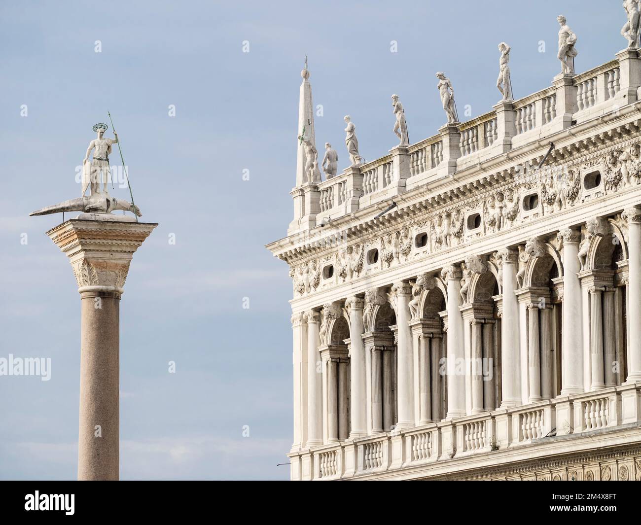 Column of Saint Theodore and the Archaeological Museum, Piazza San ...