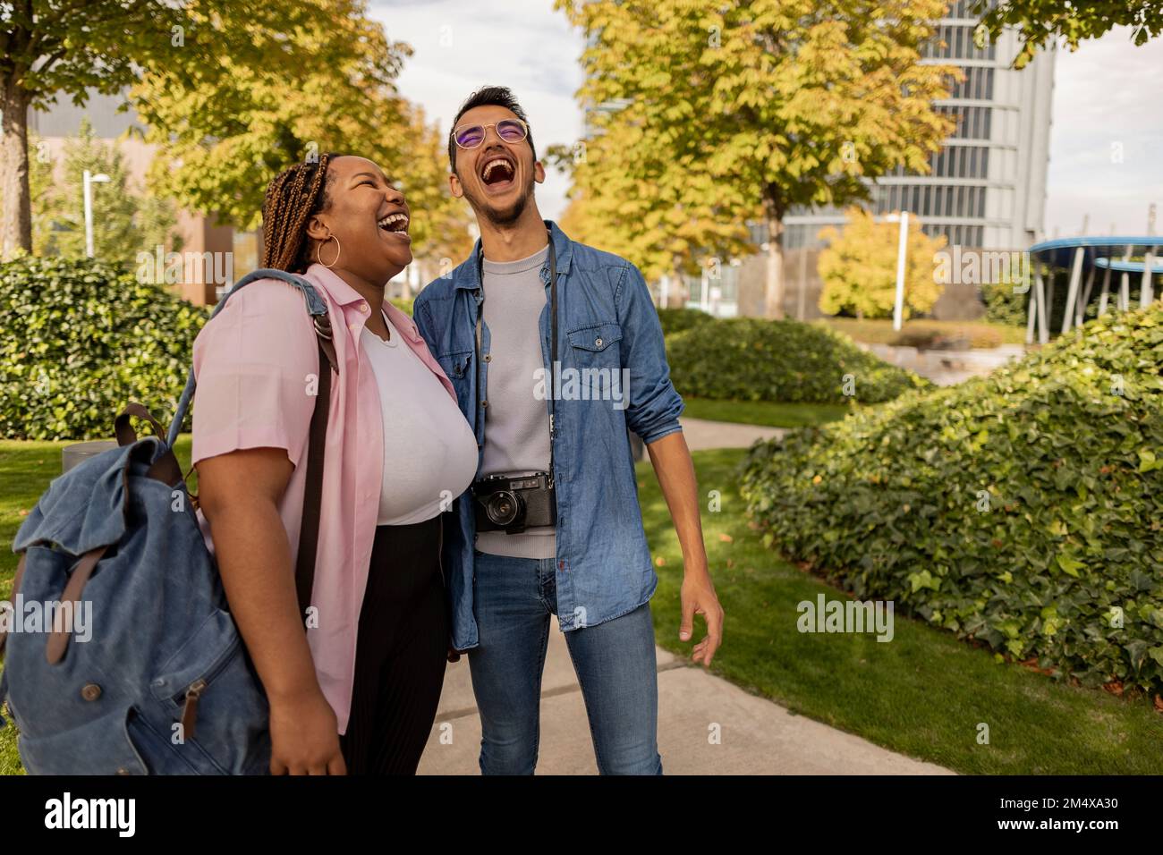 Cheerful latin man woman hi-res stock photography and images - Alamy