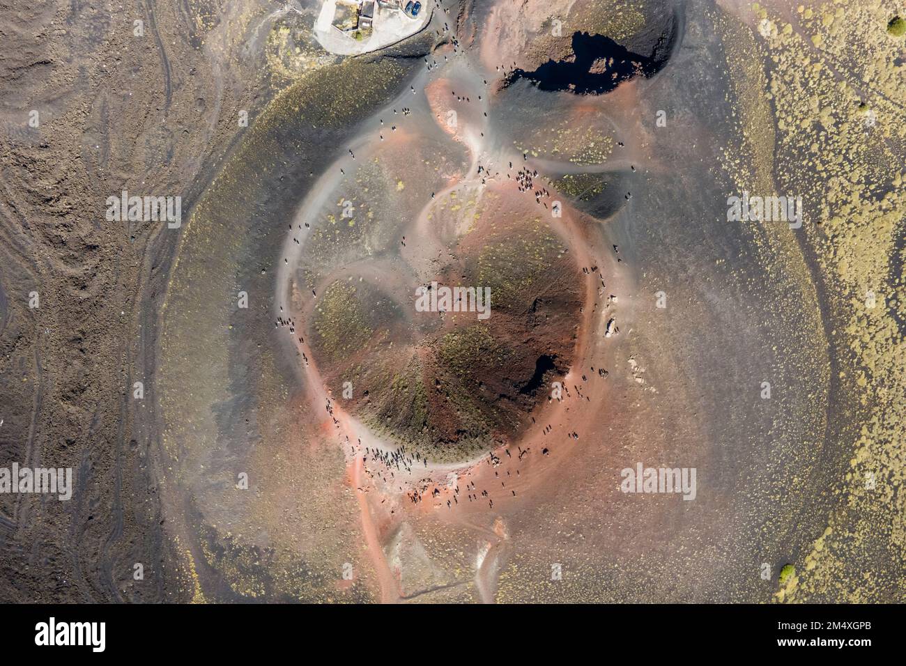 Aerial view silvestri craters mount etna hi-res stock photography and ...