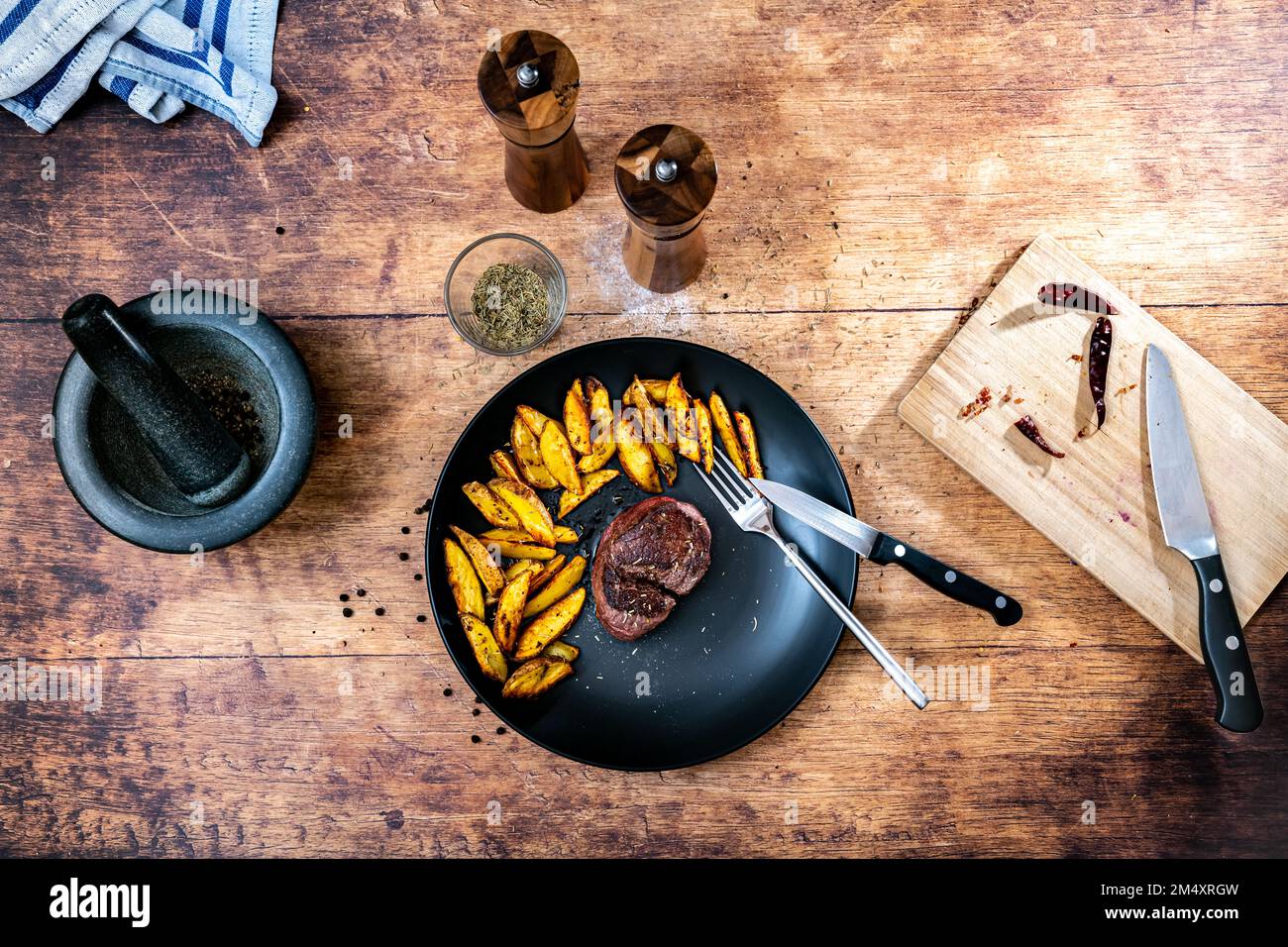 Description Homemade beef fillet steak with crisrpy golden brown