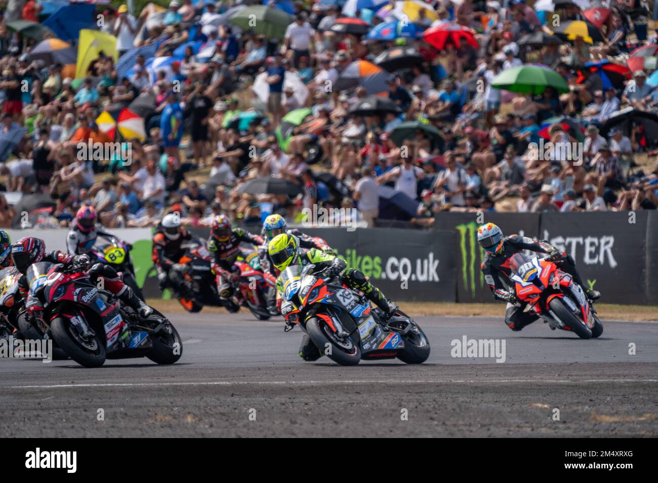 Thruxton Racing Circuit British Super Bikes Thruxton Race Circuit Sunday Race Day Stock Photo ...