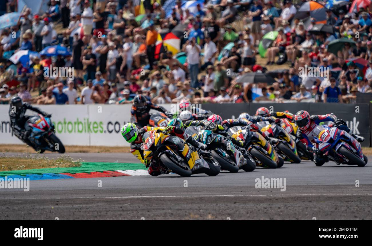 Thruxton Racing Circuit British Super Bikes Thruxton Race Circuit Sunday Race Day Stock Photo ...