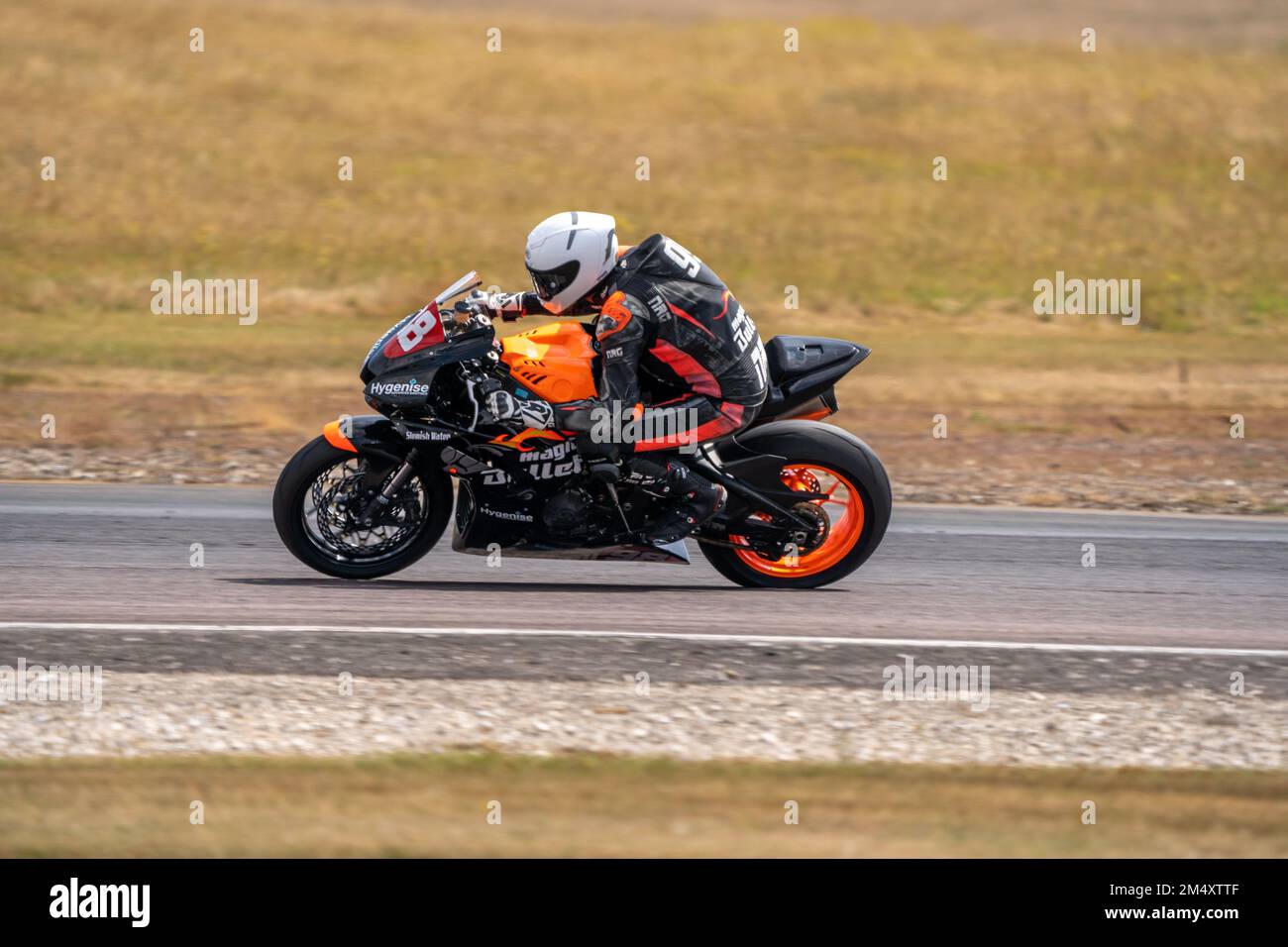 British Super Bikes Thruxton Race Circuit Sunday Race Day Stock Photo ...