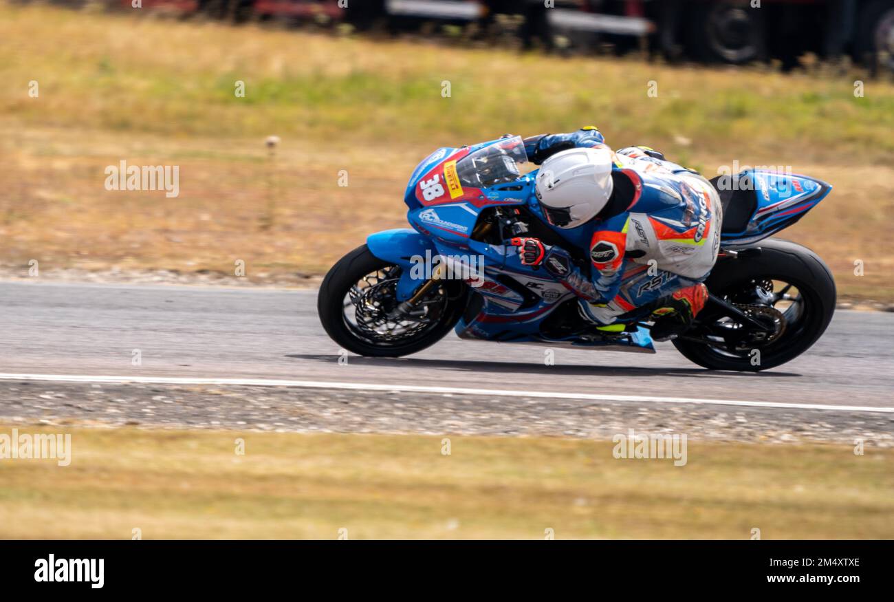 British Super Bikes Thruxton Race Circuit Sunday Race Day Stock Photo ...