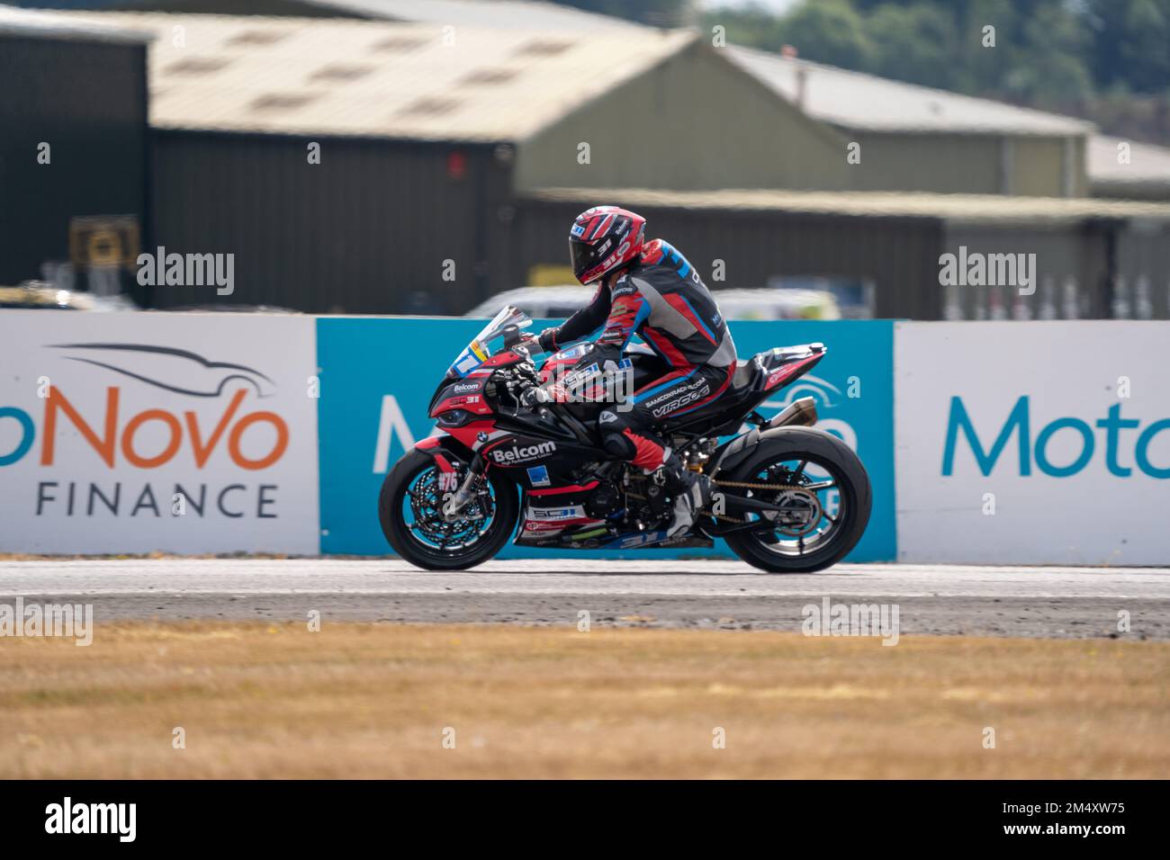 British Super Bikes Thruxton Race Circuit Sunday Race Day Stock Photo ...