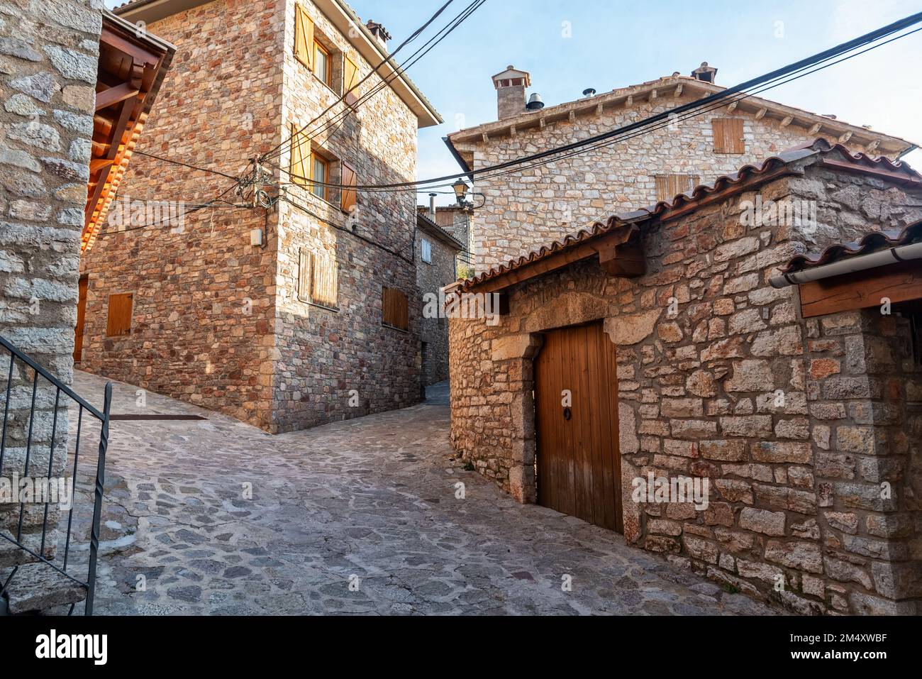 House in Castellar de N'Hug in the Bergedà region, Barcelona. Stock Photo