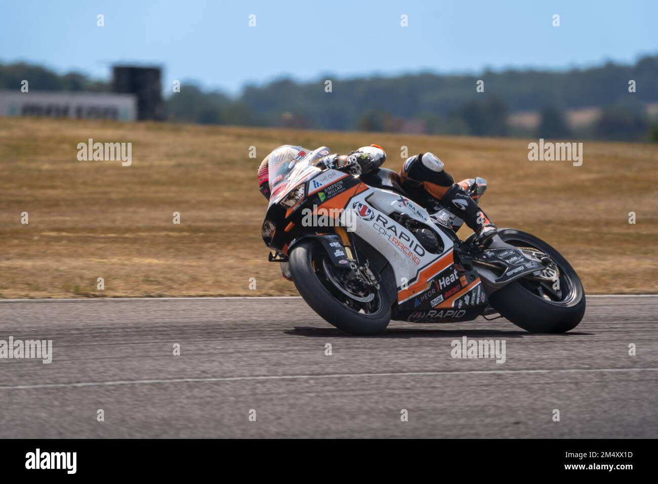 British Super Bikes Thruxton Race Circuit Sunday Race Day Stock Photo ...