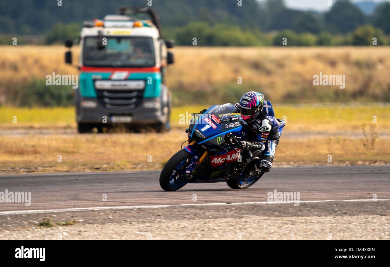 British Super Bikes Thruxton Race Circuit Sunday Race Day Stock Photo ...