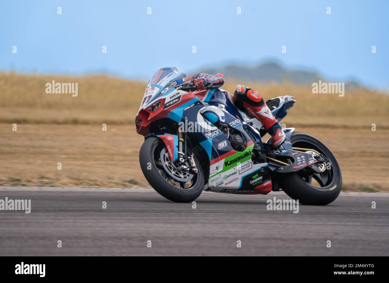 British Super Bikes Thruxton Race Circuit Sunday Race Day Stock Photo ...