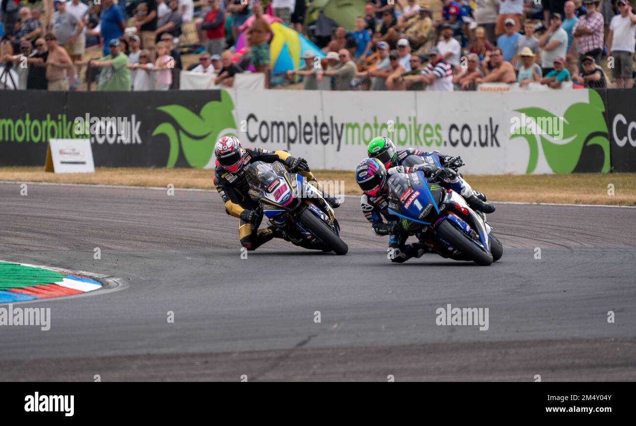 Thruxton Racing Circuit British Super Bikes Thruxton Race Circuit Sunday Race Day Stock Photo ...