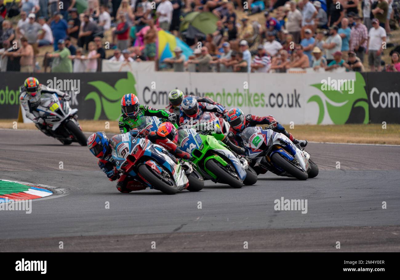 Thruxton Racing Circuit British Super Bikes Thruxton Race Circuit Sunday Race Day Stock Photo ...