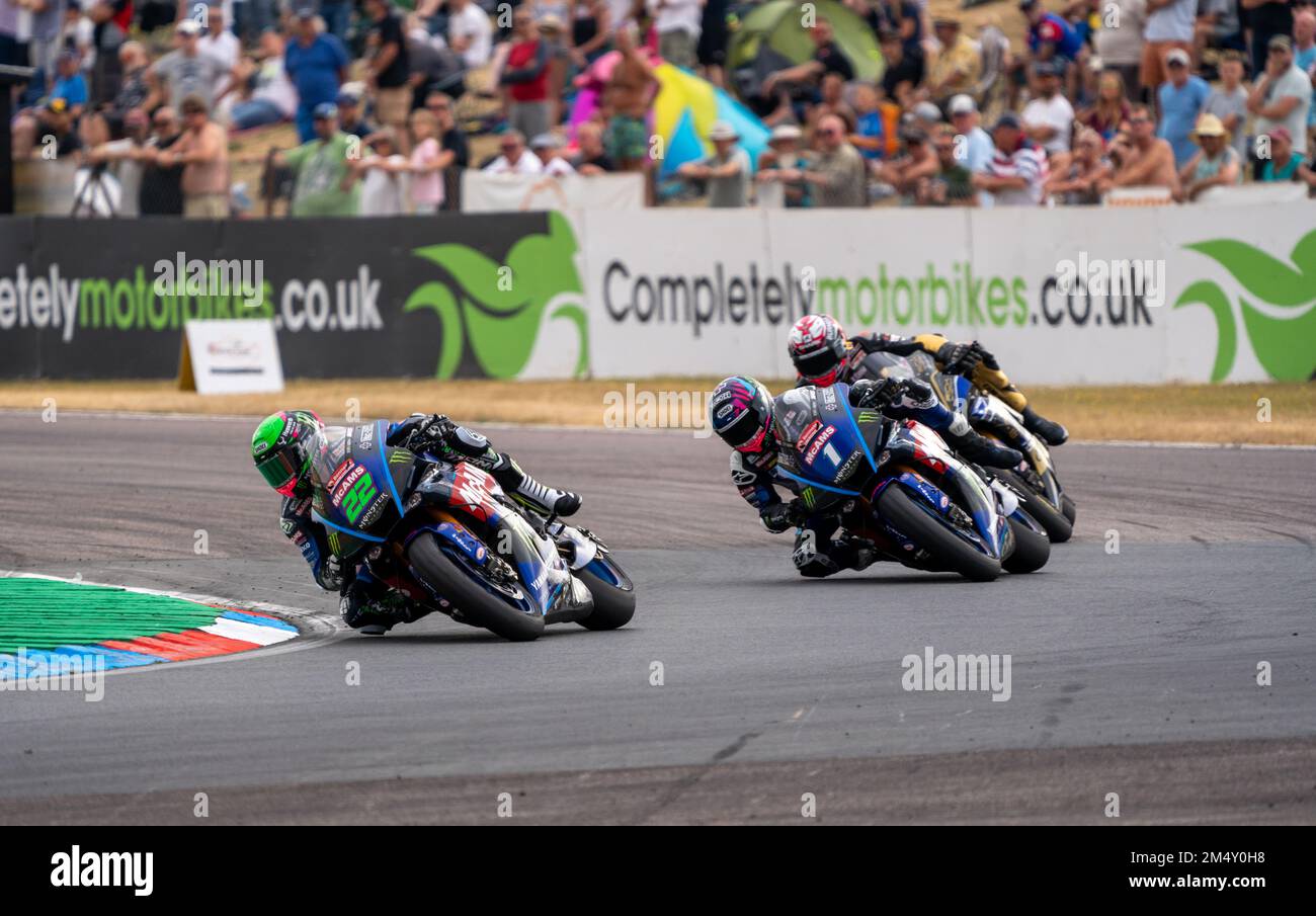 Thruxton Racing Circuit British Super Bikes Thruxton Race Circuit Sunday Race Day Stock Photo ...