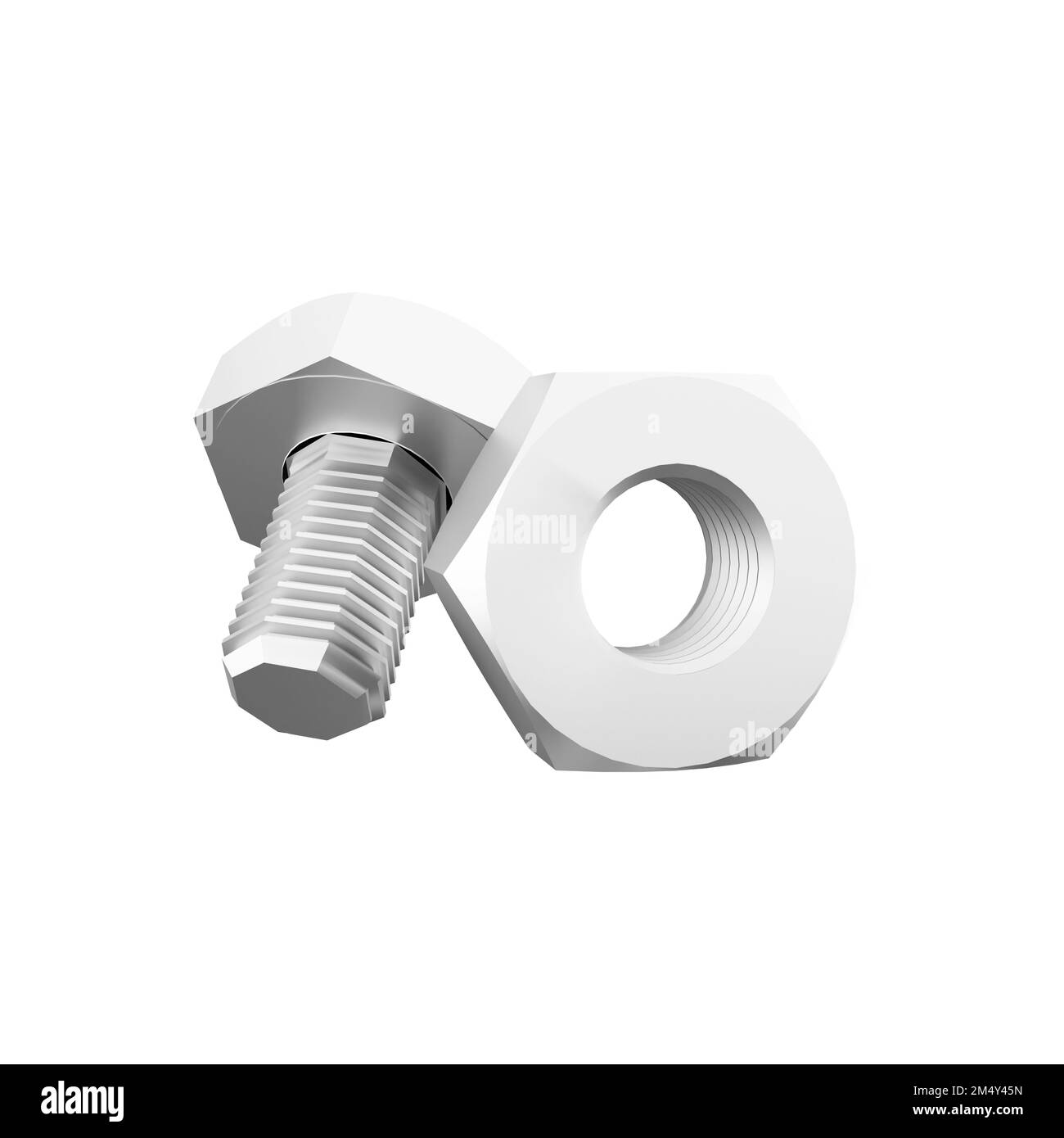 3d illustration hexagon bolts. 3D illustration hexagon bolt, icon Stock ...