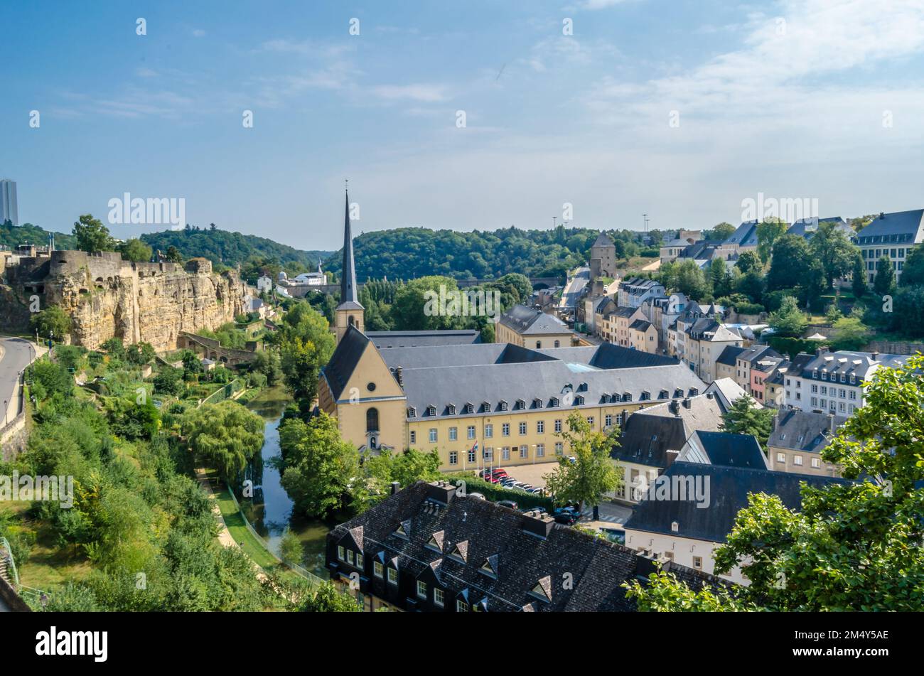 Urban Landscape Aerial View Of Luxembourg City Stock Photo Alamy