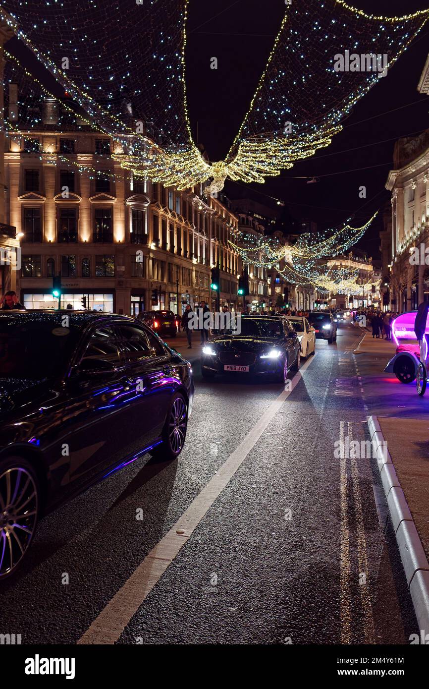 Spirits of Christmas aka Angels suspended above Regent Street as part
