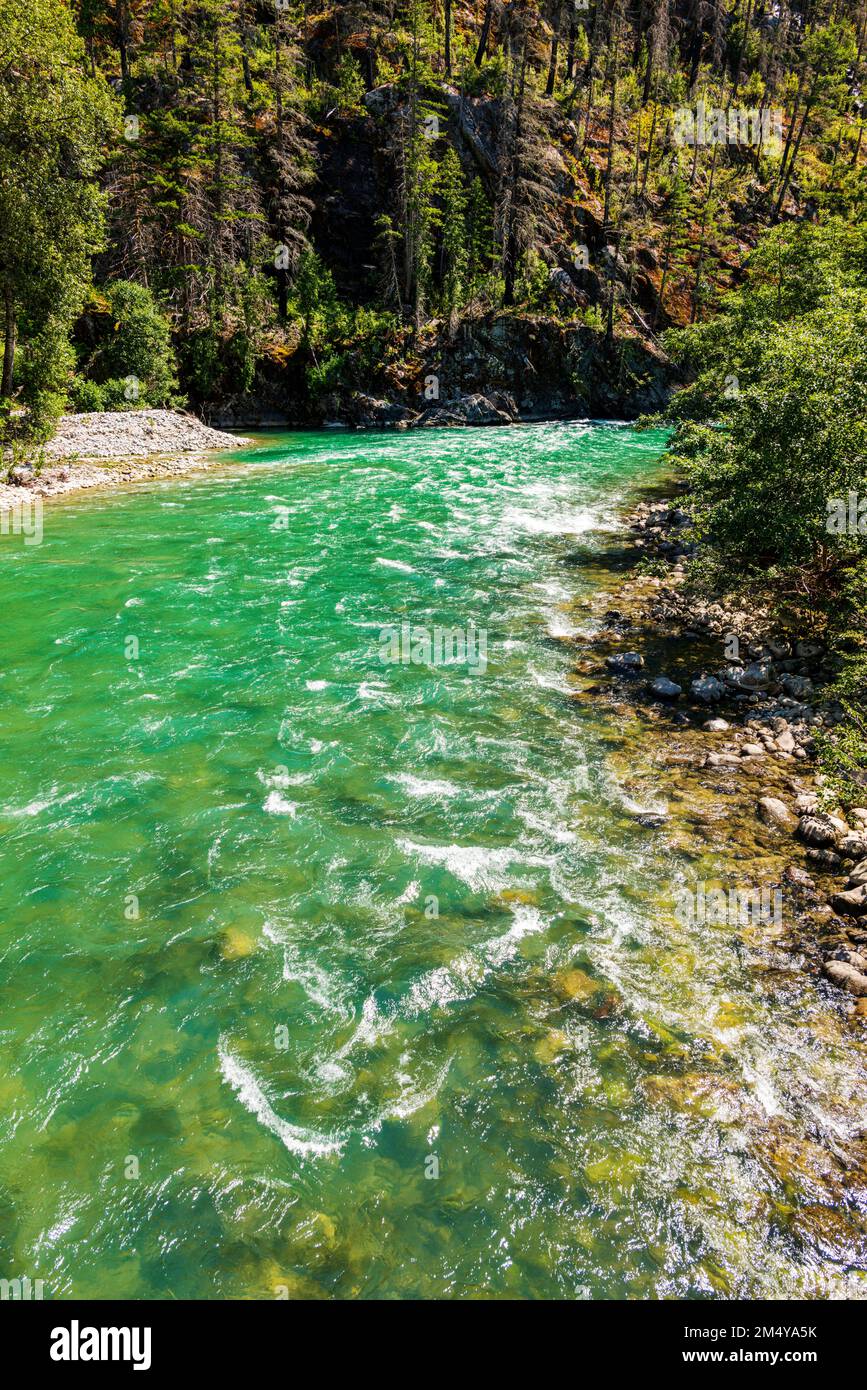 Skagit River below Gorge Dam; Washington state; USA Stock Photo