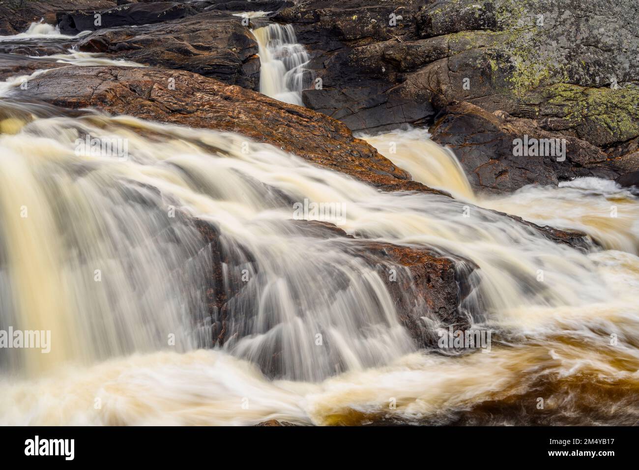 Waterfall, the Sand River, Lake Superior Provincial Park, Sand River, Ontario, Canada Stock Photo