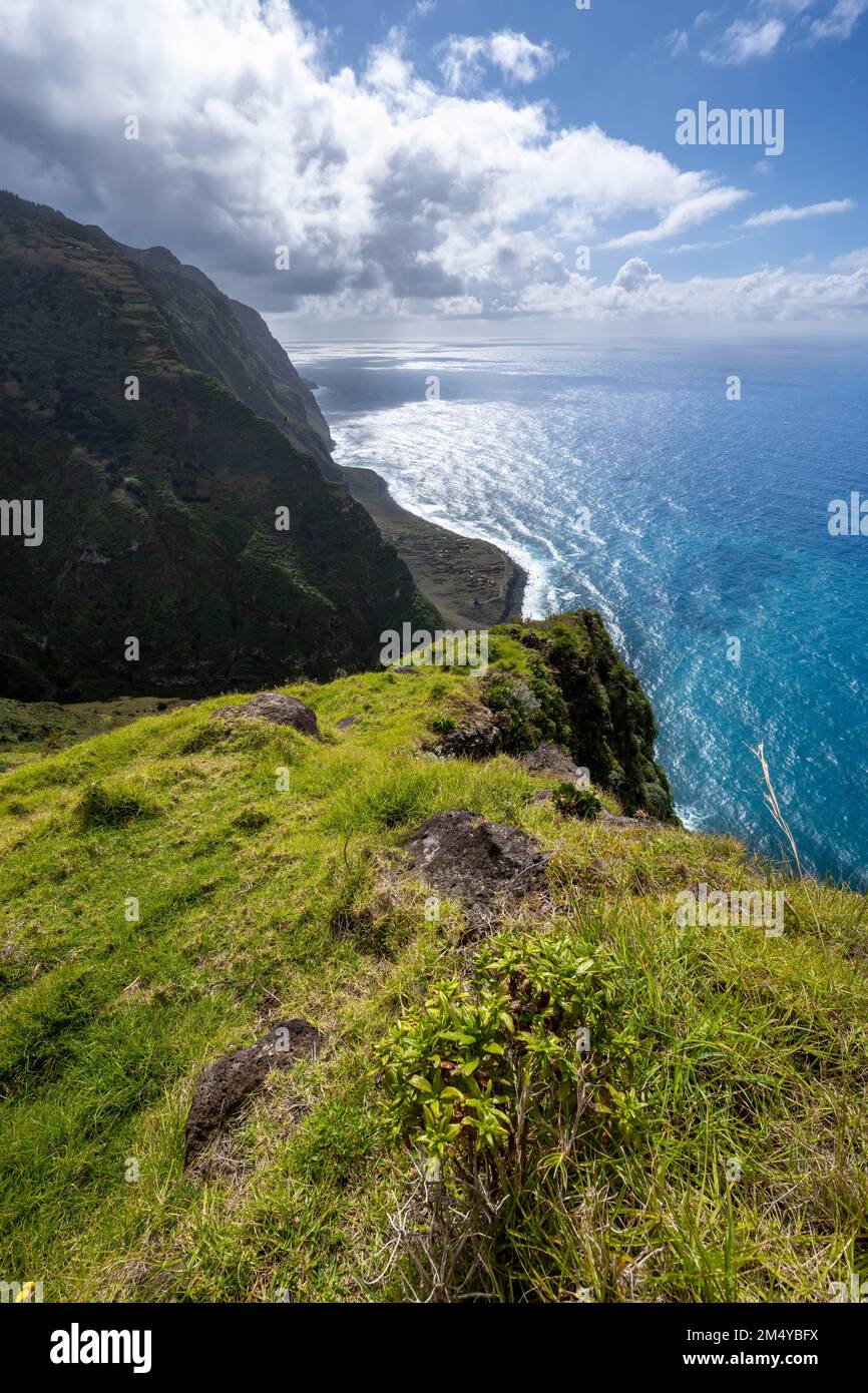 Ruin on a steep slope, near Calhau das Achadas, Madeira, Portugal Stock  Photo - Alamy