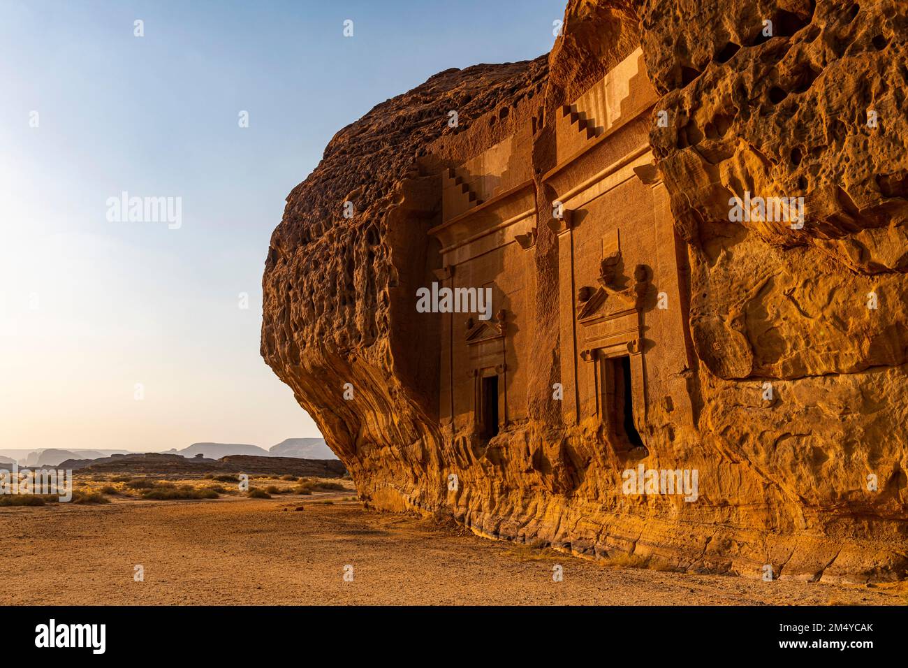 Rock tomb, Unesco site Maidain Saleh or Hegra, Al Ula, Kingdom of Saudi