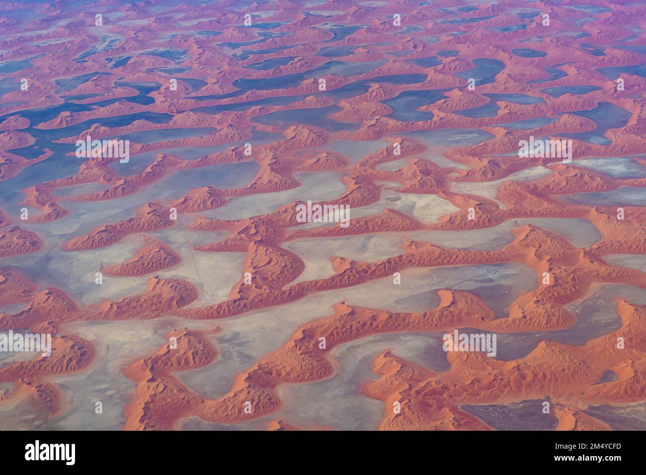 Aerial of the Rub al Khalil, the empty quarter, Kingdom of Saudi Arabia Stock Photo